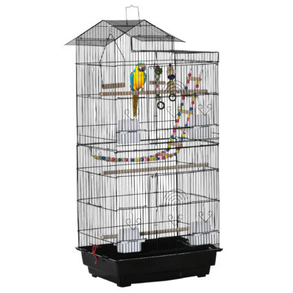 PawHut Bird Cage For Budgies, Finches, Canaries W/ Accessories, Toys, Tray