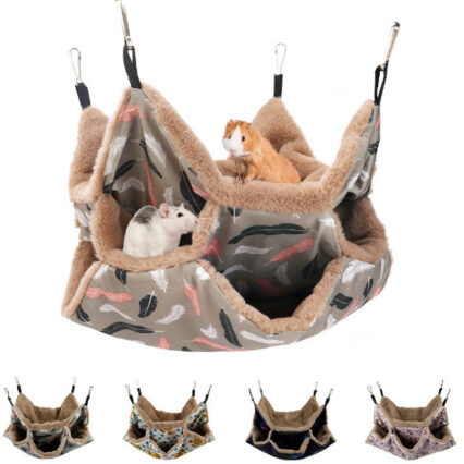 Pet Cage Hammock Guinea Pig Rat Hammock Tunnel Squirrel Toys Ferret Hanging Bed For Small Animals Cage Nest Pet Supplies
