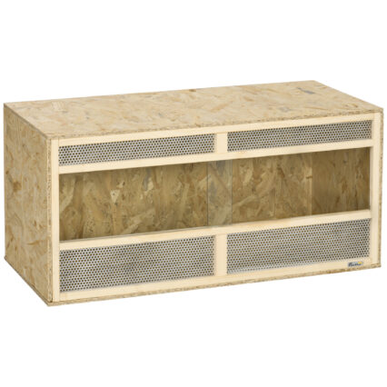 PawHut Reptile Terrarium Vivarium Habitat W/ Transparent Sliding Doors, Breathable Mesh, For Lizards, Horned Frogs, Snakes And Chameleons, 100 X 47 X 47cm