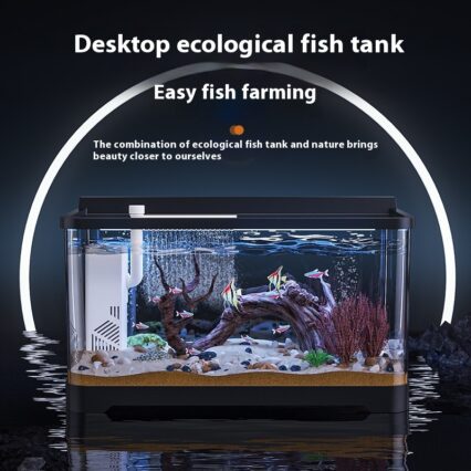 Desktop Transparent Plastic Fish Tank Landscaping