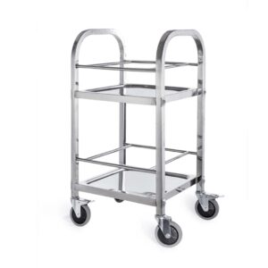 SOGA Stainless Steel Drink Wine Food Trolley Commercial Kitchen