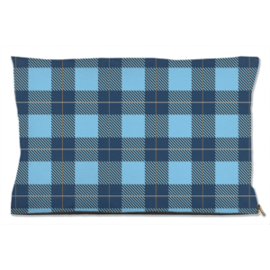 Plaid Blue Dog Bed