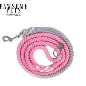 ROPE LEASH -  OMBRE GREY PINK