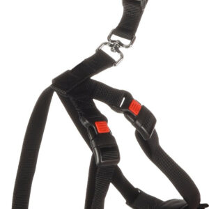 Flamingo dog harness car safety size L XL 60-100 cm black