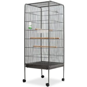 Vidaxl bird cage 54x54x146 cm steel black