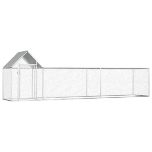NNEVL Chicken Coop 5x1x1.5 m Galvanised Steel