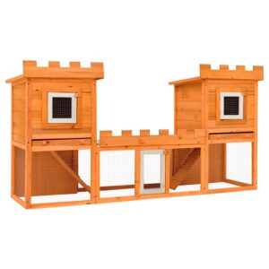 Vidaxl double rabbit hutch large