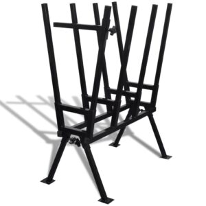 NNEVL Black Powder-Coated Saw Horse for Woodworking