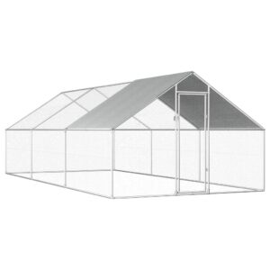NNEVL Outdoor Chicken Cage 2.75x6x1.92 m Galvanised Steel