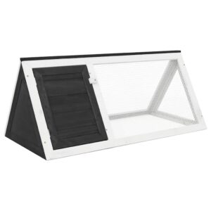 Vidaxl rabbit hutch wood gray