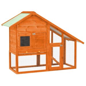 Vidaxl rabbit hutch 140x63x120 cm solid pine wood