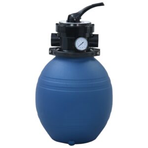 NNEVL Pool Sand Filter with 4 Position Valve Blue 300 mm