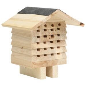 NNEVL Bee Hotel Solid Firwood 22x20x20 cm