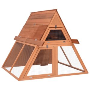 Vidaxl rabbit hutch 152x127x109.5 cm solid pine wood