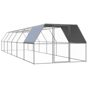 NNEVL Outdoor Chicken Cage 3x2x2 m Galvanised Steel