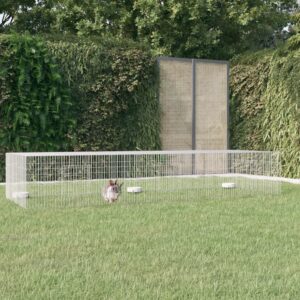 NNEVL 3-Panel Rabbit Cage 325x109x54 cm Galvanised Iron