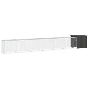 NNEVL Chicken Cage Anthracite 700x91x100 cm Galvanised Steel