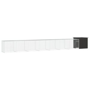 NNEVL Chicken Cage Anthracite 800x91x100 cm Galvanised Steel