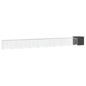 NNEVL Chicken Cage Anthracite 1000x91x100 cm Galvanised Steel