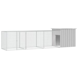 NNEVL Chicken Cage Grey 400x91x100 cm Galvanised Steel