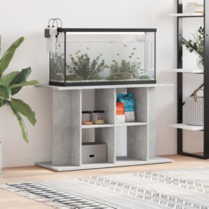 Vidaxl aquarium stand concrete grey 100x40x60 cm engineered wood