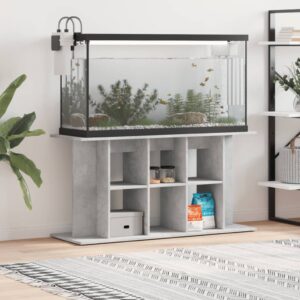 Vidaxl aquarium stand concrete grey 120x40x60 cm engineered wood