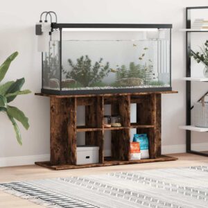 Vidaxl aquarium stand 120x40x60 cm processed wood smoked oak color