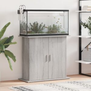 Vidaxl aquarium stand 81x36x73 cm processed wood gray sonoma oak