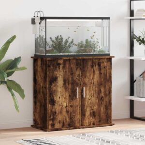 Vidaxl aquarium stand 81x36x73 cm processed wood smoked oak color