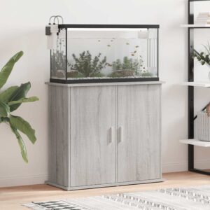 Vidaxl aquarium stand 81x36x73 cm processed wood gray sonoma oak