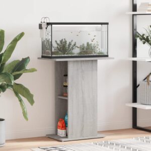 Vidaxl aquarium stand 60.5x36x72.5 cm processed wood gray sonoma