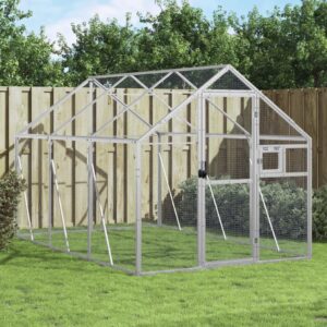 NNEVL Aviary Silver 1.79x3x1.85 m Aluminium