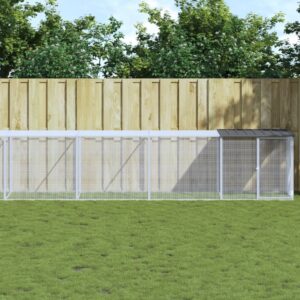 NNEVL Chicken Cage with Roof Anthracite 1003x98x90 cm Galvanised Steel
