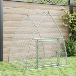 Vidaxxl rabbit hutch 100x105x120 cm galvanized steel silver-colored