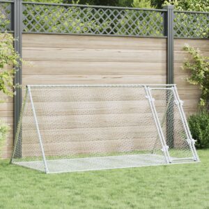 Vidaxxl rabbit hutch 200x105x91 cm galvanized steel silver-colored