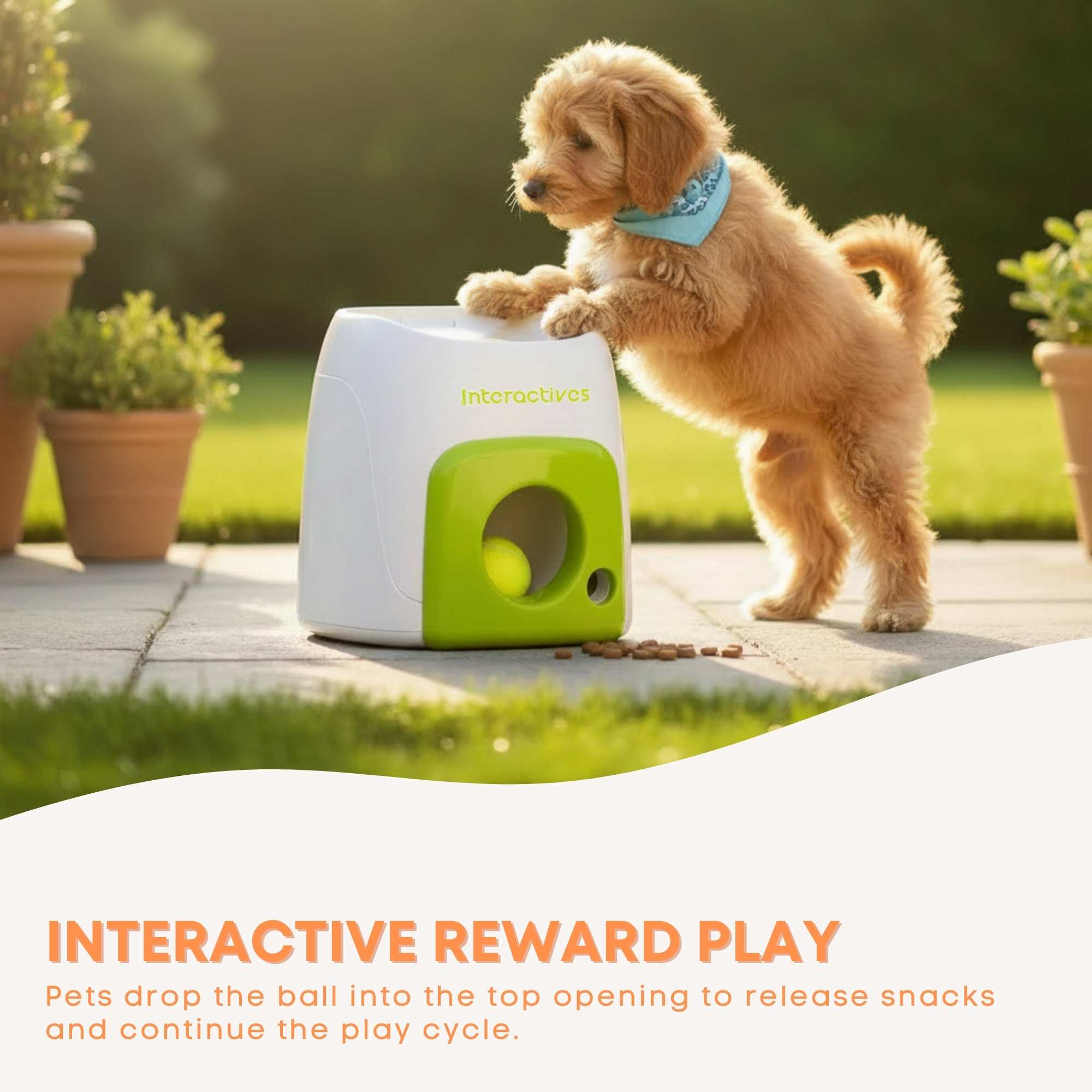 AFPInteractiveTreatRewardDogToyEnrichmentPlayBallDropSnackDispenser2jpg Urban Pet Play Ltd | AwardWinning Pet Care Pet Shop
