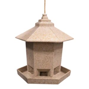 Earthy Deluxe Hexagonal Bird Feeder - Chaff (21.6cm)