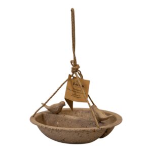 Earthy Coffee Husks Hanging Bird Bath And Feeder (27cm)