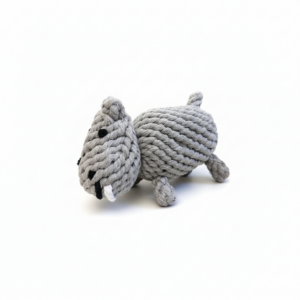 Large Gray Hippo Dog Rope Toys
