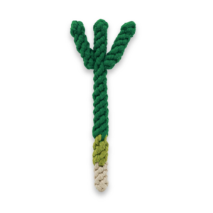 Handmade Green Onion Tug Rope Toy