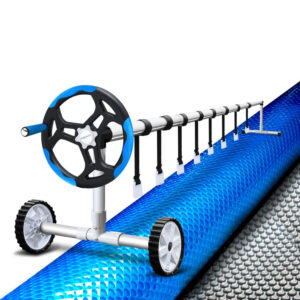 NNEDSZ 10.5x4.2m Solar Swimming Pool Cover Roller Blanket Bubble Heater