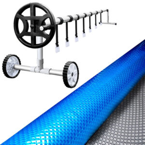 NNEDSZ 6.5x3m Pool Cover Rolloer Swimming Solar Blanket Covers Bubble Heater