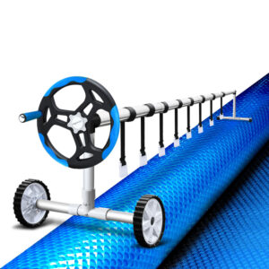 NNEDSZ 8x4.2m Pool Cover Roller Combo Solar Blanket Swimming Covers Bubble