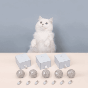 Pure Wool Interactive Catnip Capsule Toy Set for Cats