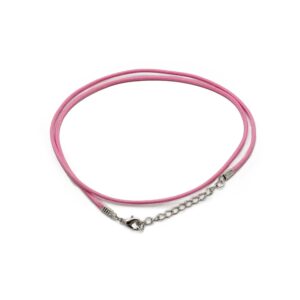 Waxed Pendant Cord -  2Mm X 55cm - Pink 102