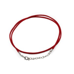 Faux Leather Pendant Cord - 2.5Mm X 55cm - Red A056