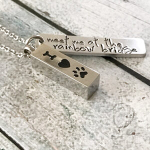 Pet loss - Hand stamped necklace - Pet memorial