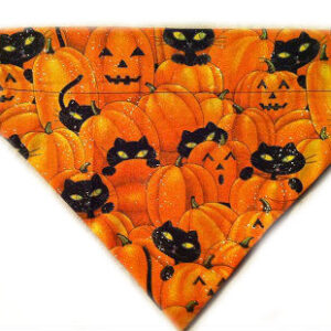 Halloween Over The Collar Dog Scarf With Cats