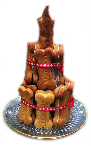 Tiered Birthday Dog Bone Cake