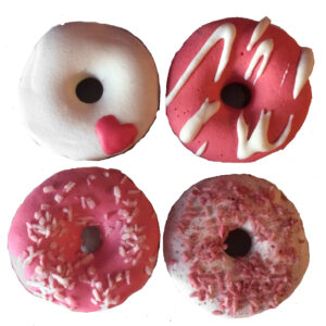 Valentine Donuts Gluten Free Dog Treats (Qty 12)